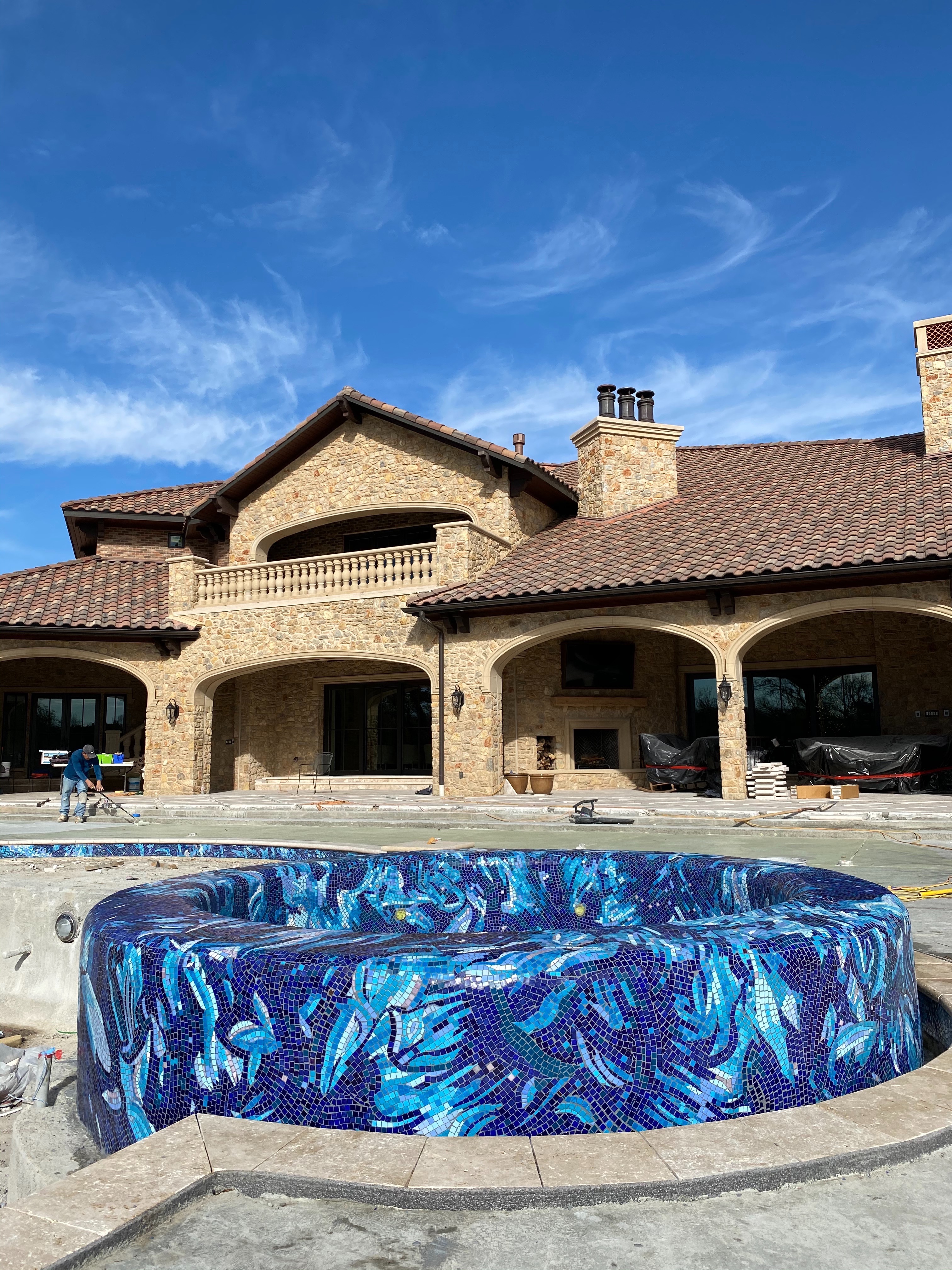 Abstract blue jacuzzi | www.josephandsonsmosaics.com | Jonny Cohen - abstract | Beautify