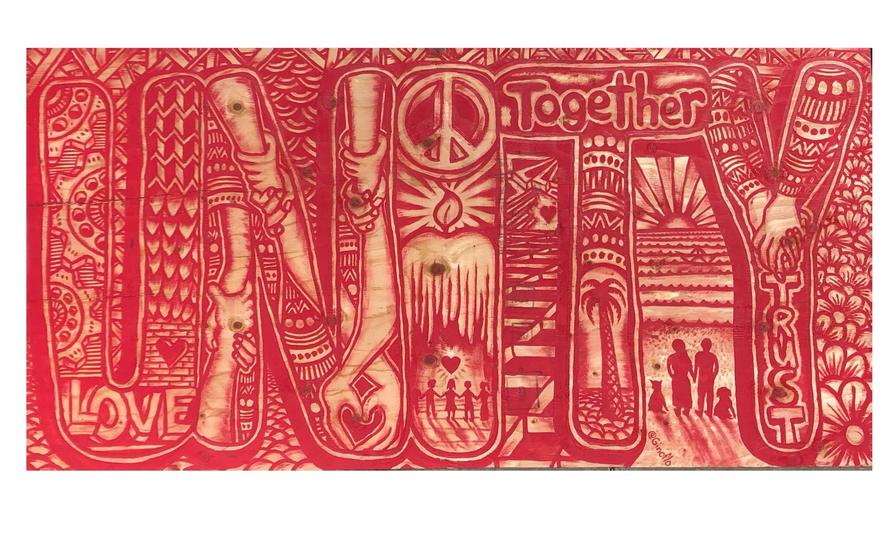 Unity mural (4) | ginoflo | Gino Burman-Loffredo - abstract, typography, graffiti, inspirational, geometric | Beautify