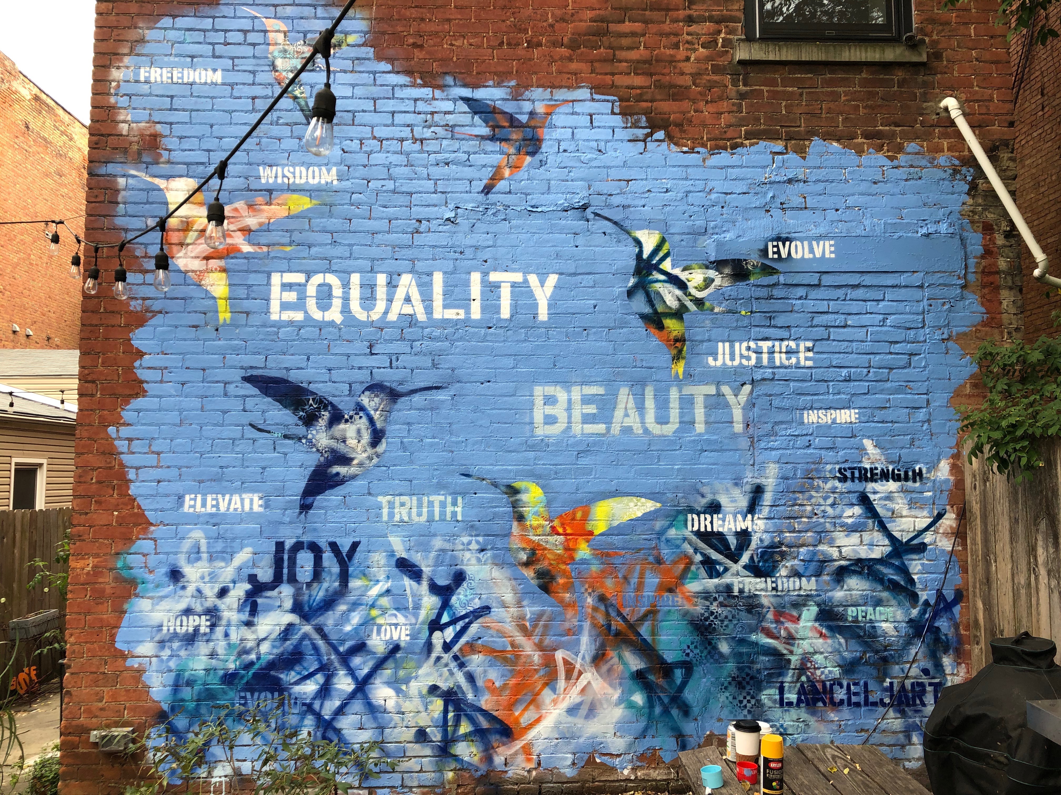 Mural Art mural (479) | ljart | Lance Johnson - abstract, graffiti, stencil | Beautify