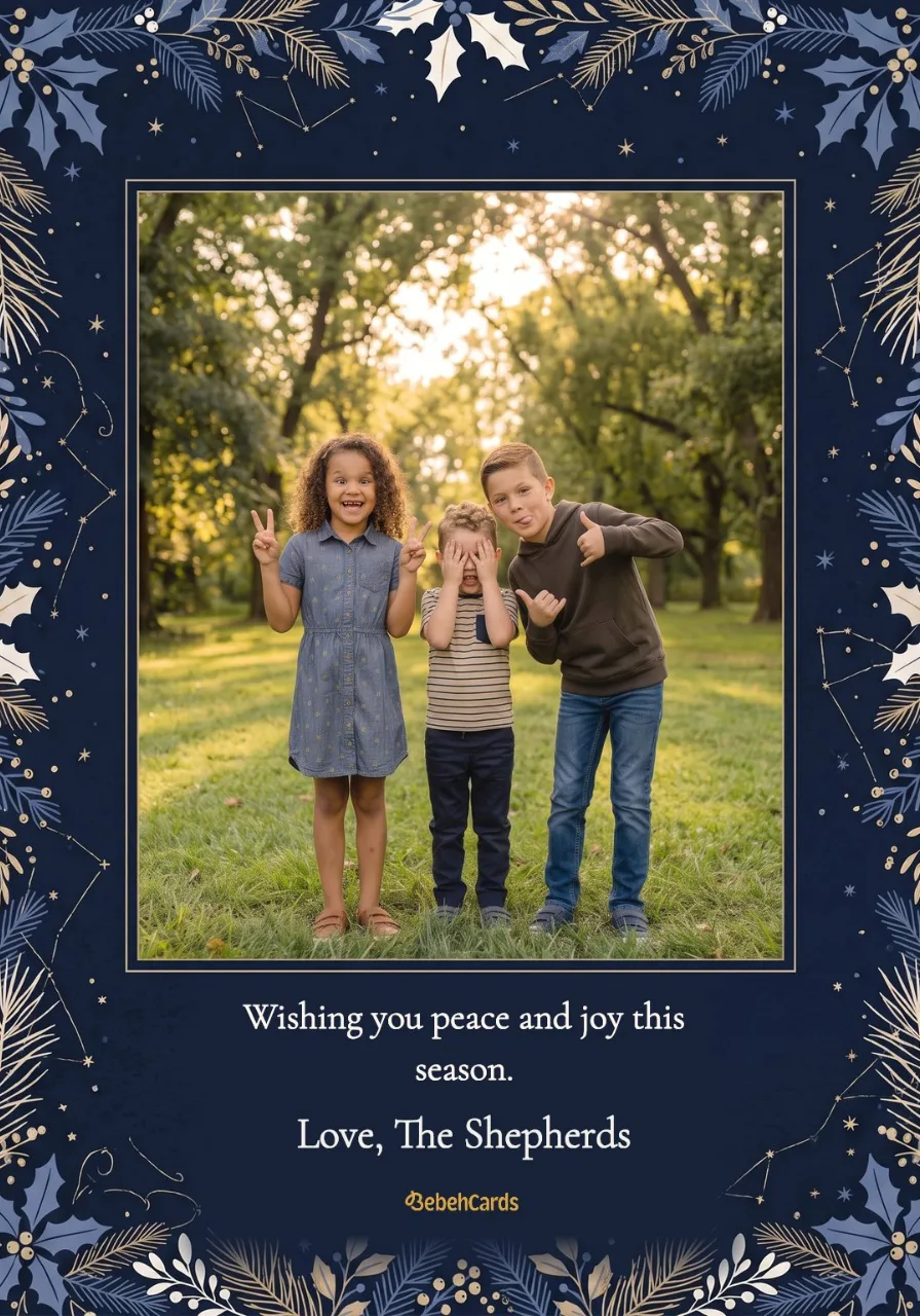 The Shepherds Christmas Card Back