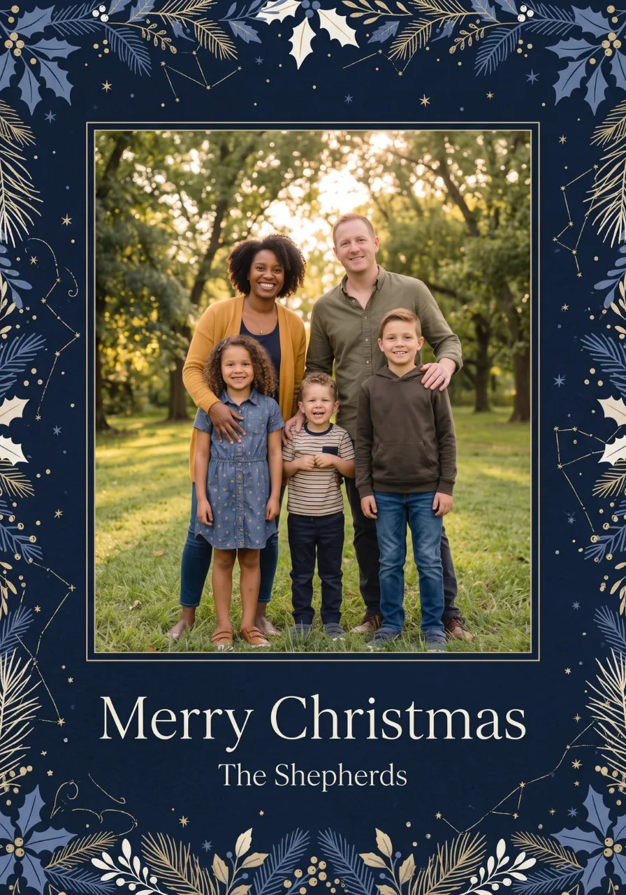 The Shepherds Christmas Card Front