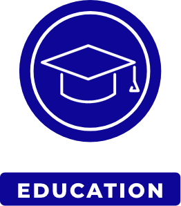 Education Icon - Blue