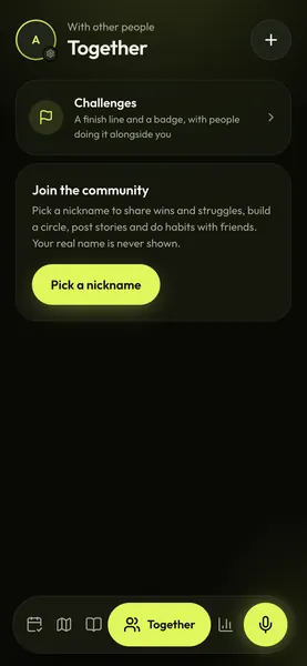 Together: challenges, community, habits together and your circle