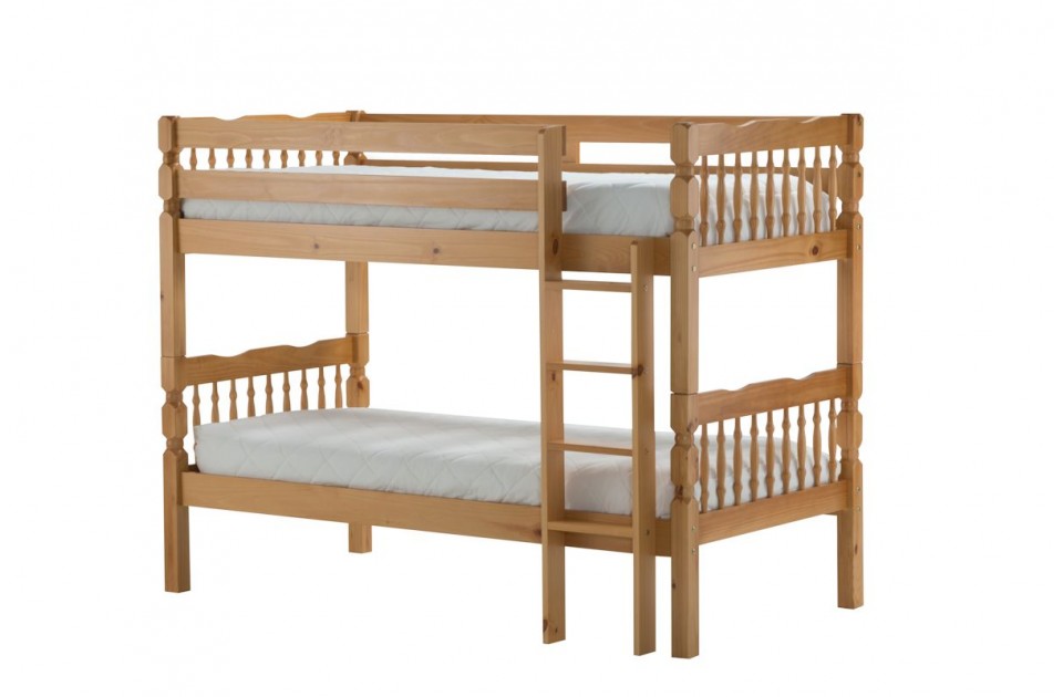 Birlea Weston Antique Pine Wooden Bunk Bed Bedworld
