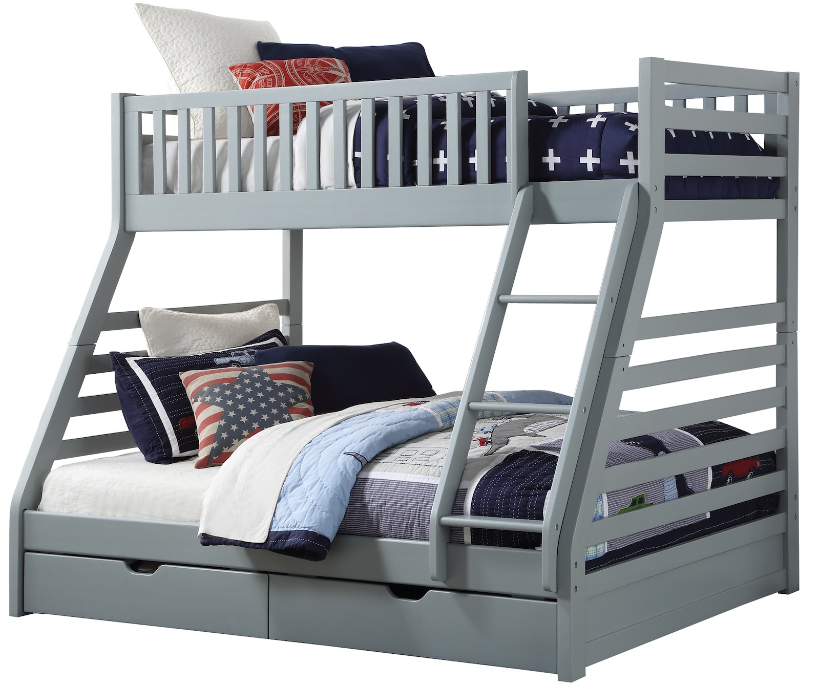 Sweet Dreams States Triple Sleeper Bunk, 3 Tier Bunk Beds With Mattresses