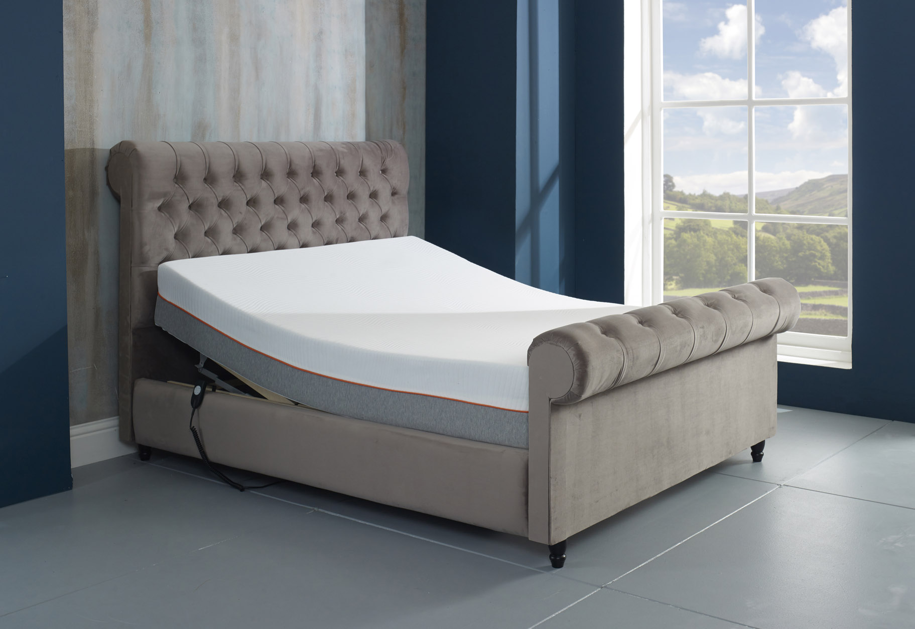 Belford Adjustable Upholstered Bed Frame Bedworld