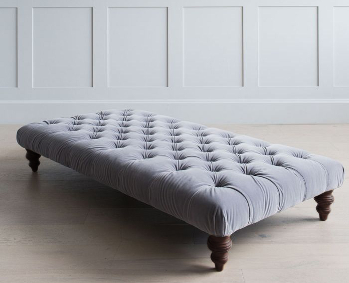 Chesterfield Deep Buttoned Foot Stool - Bedworld