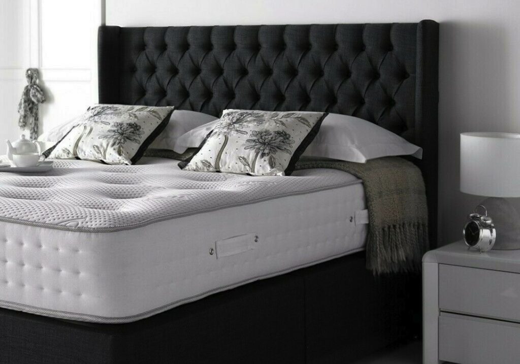 Double divan bed with sale memory foam mattress