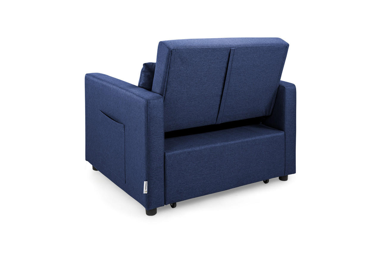 Aria Blue Armchair Sofa Bed Bedworld