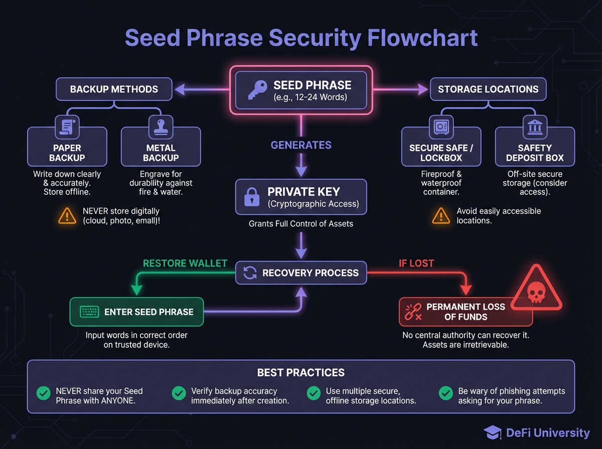 Seed Phrase Security Flowchart