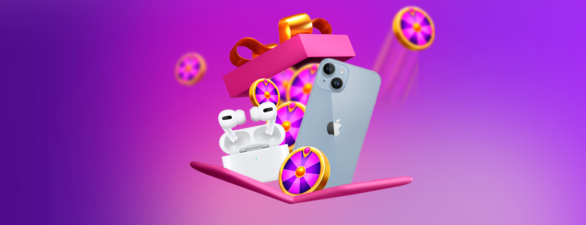 Дарим iPhone 14, AirPods PRO и 100 Супер Колёс