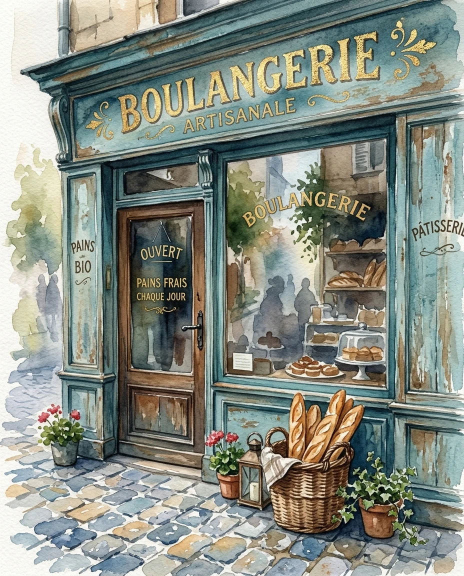 Vintage Boulangerie Facade preview 5