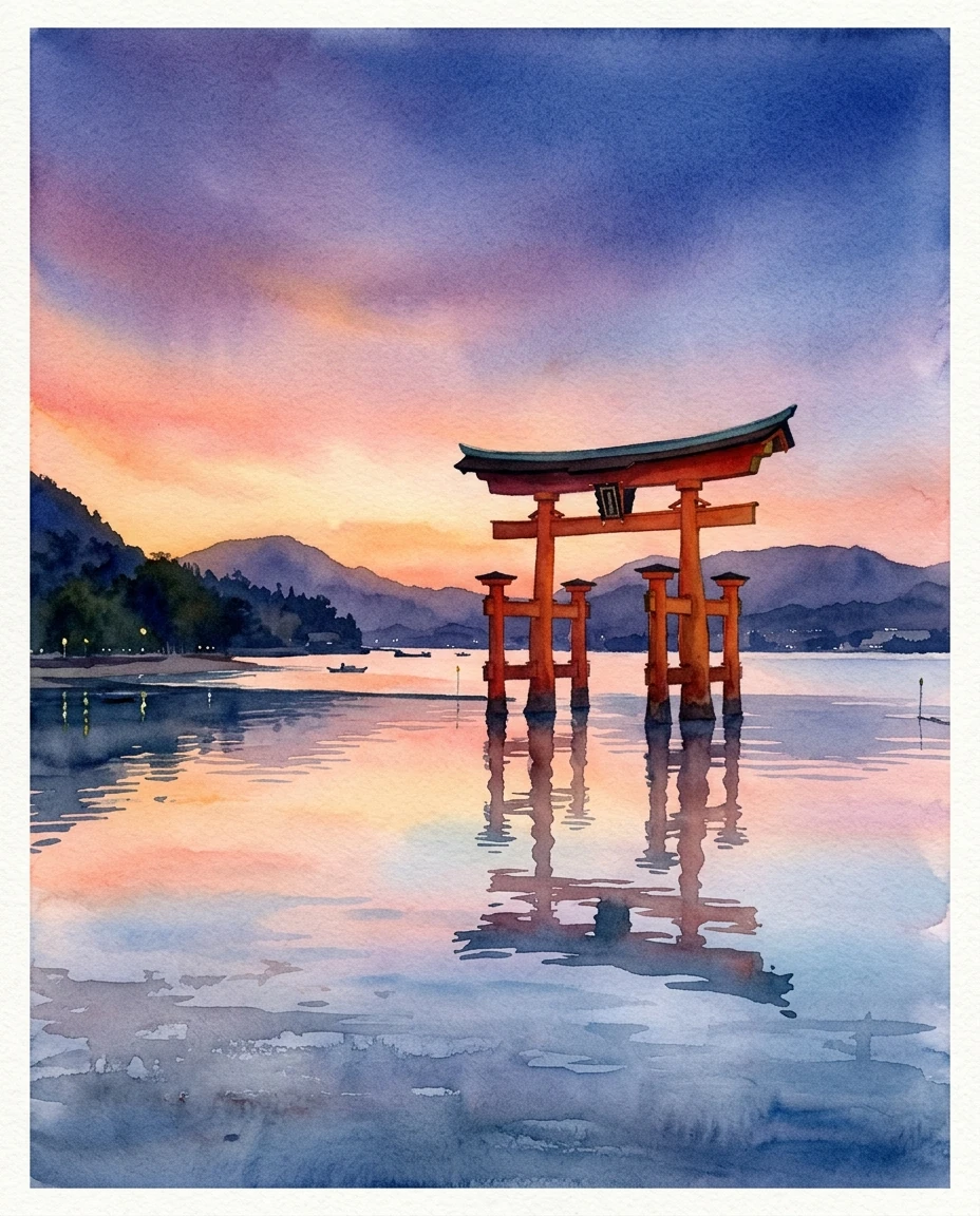 Miyajima Gate at Dusk preview 5