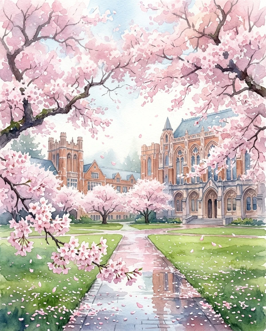 UW Quad Cherry Blossoms preview 5