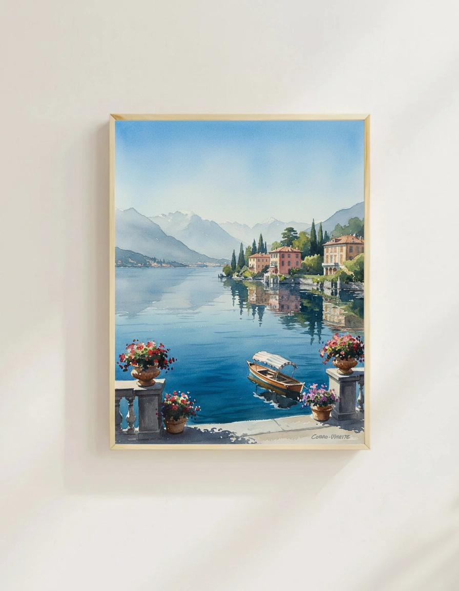 Como's Elegant Reflections watercolor art print