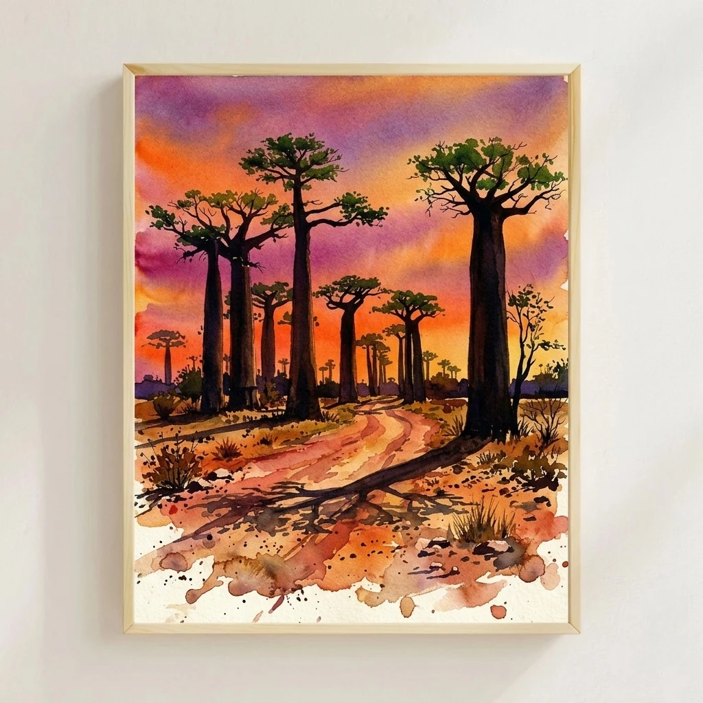 Baobab Trees at Sunset preview 2