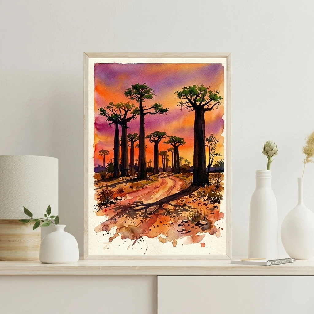 Baobab Trees at Sunset preview 3