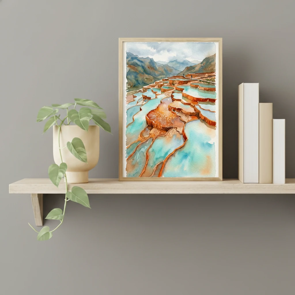 Orange Travertine Terraces preview 2