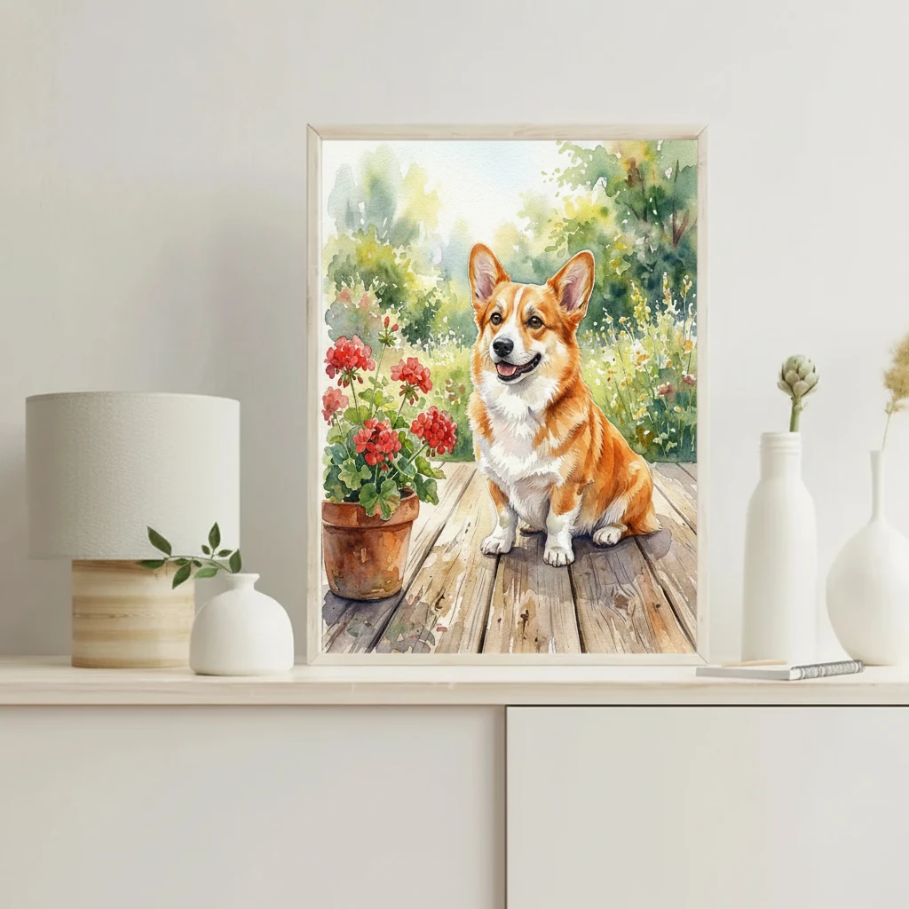 Pembroke Corgi on Sunny Porch preview 3