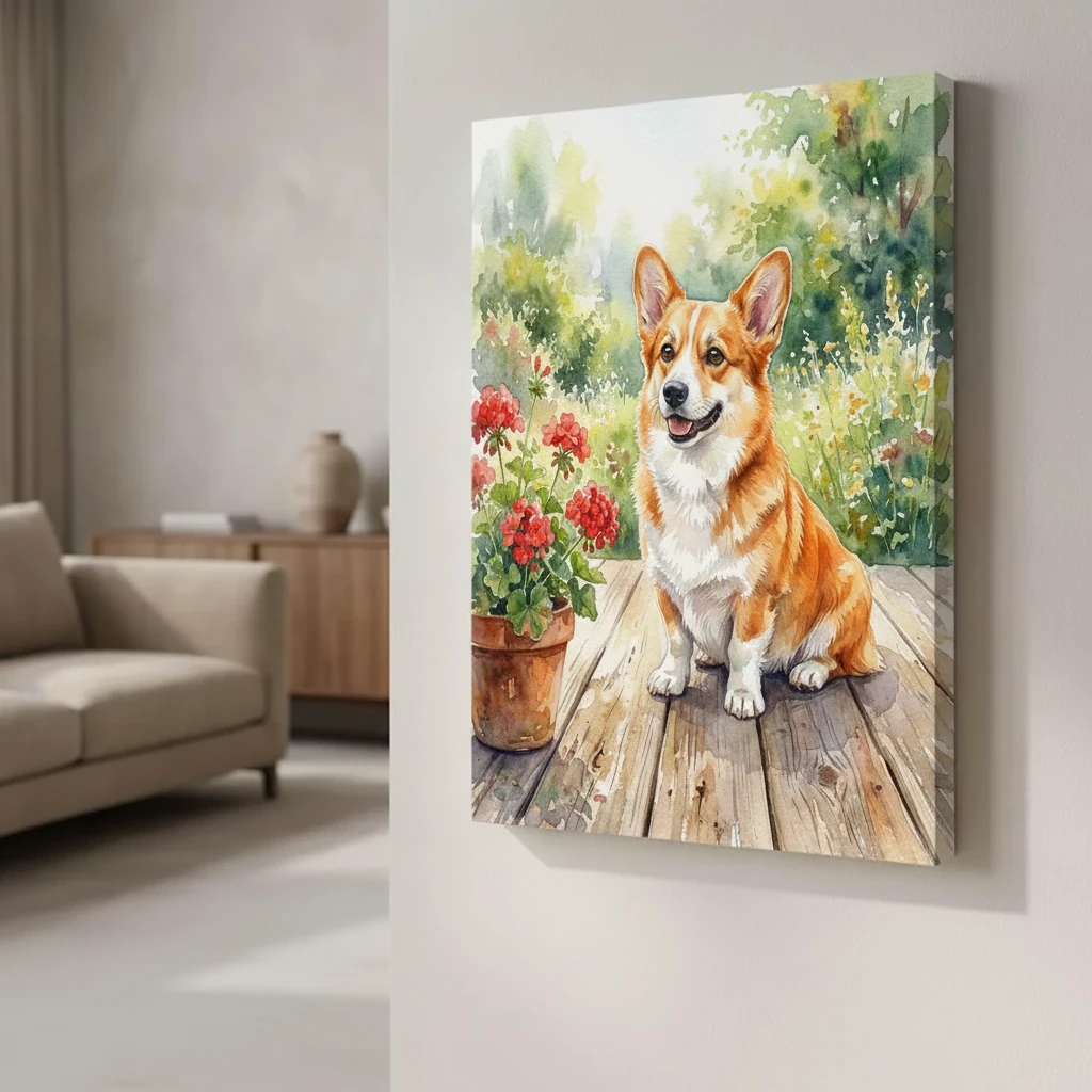 Pembroke Corgi on Sunny Porch preview 4