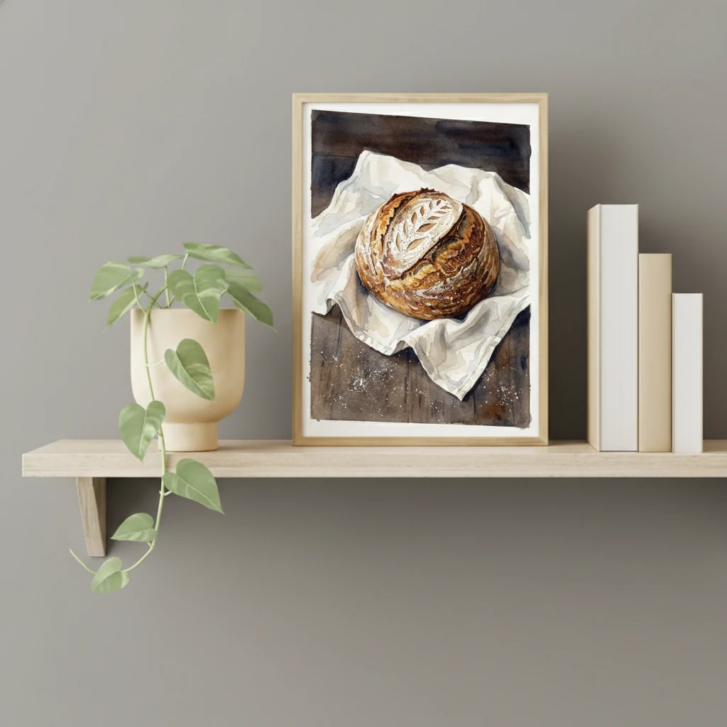 Sourdough Loaf on Linen Cloth preview 2