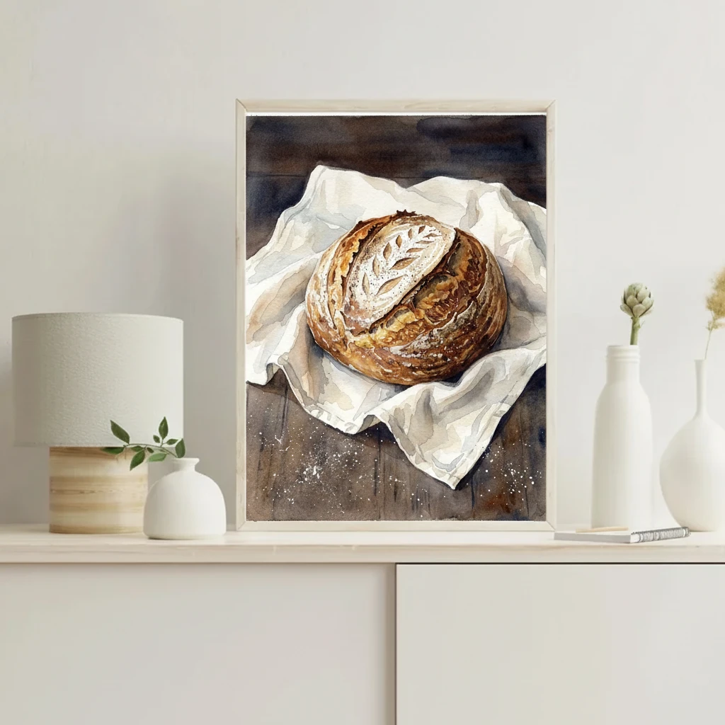 Sourdough Loaf on Linen Cloth preview 3