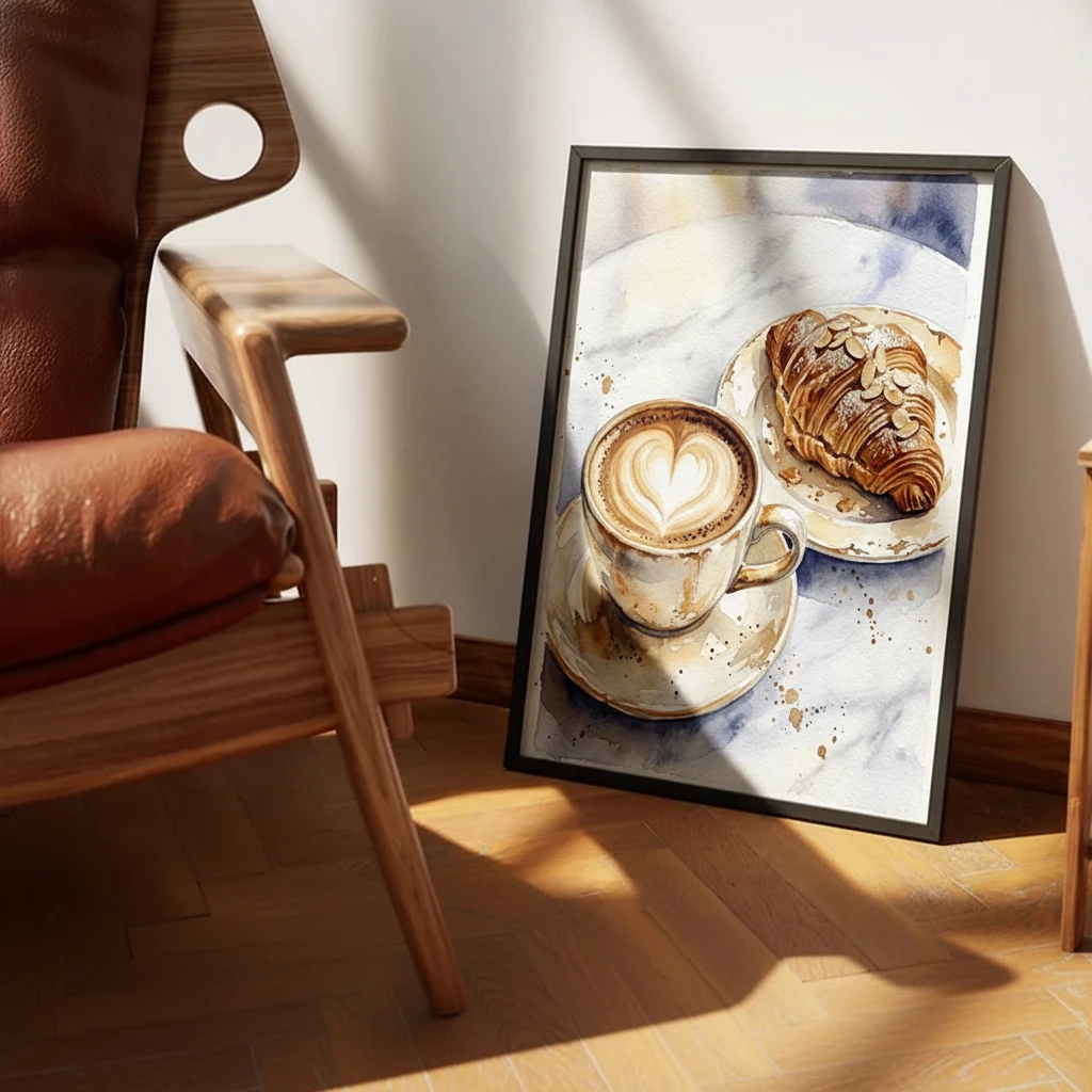 Heart Latte and Almond Croissant preview 3