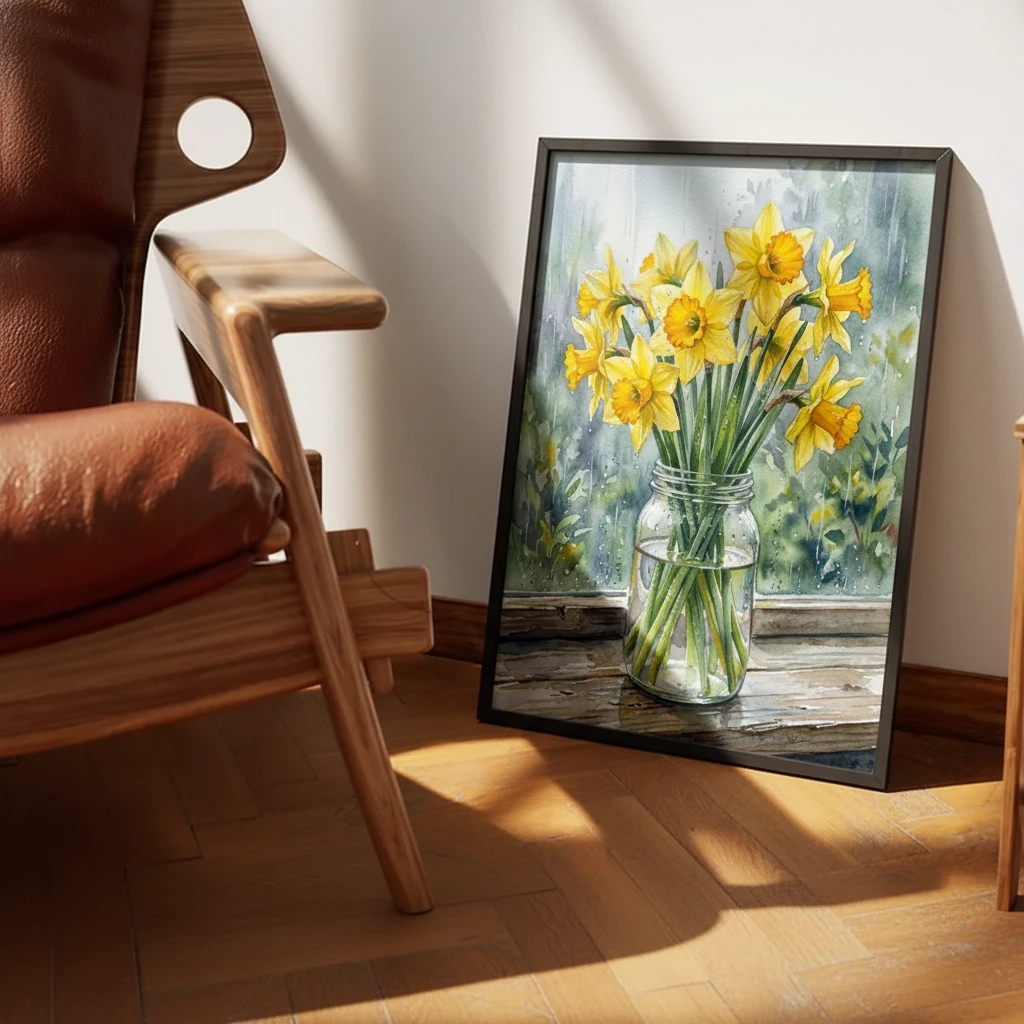 Yellow Daffodil Rain preview 2