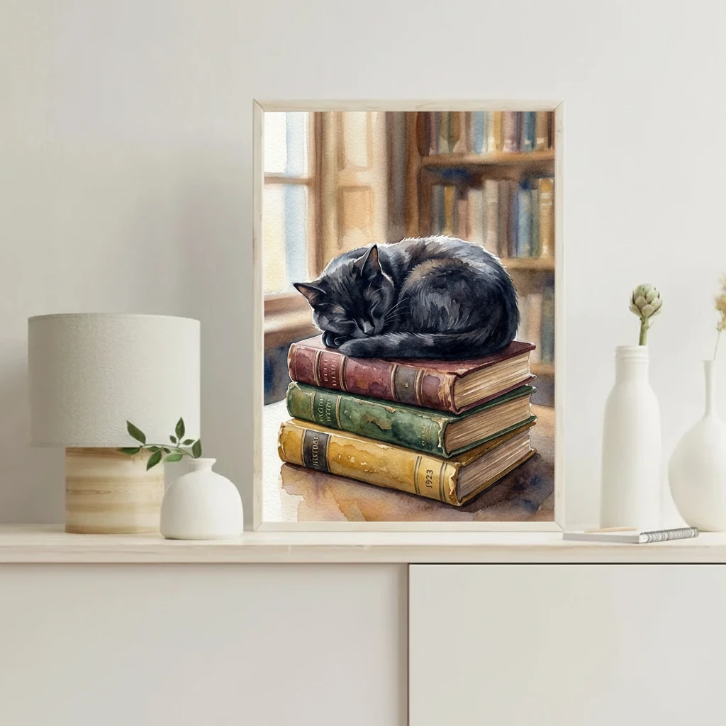 Black Cat on Old Books preview 3