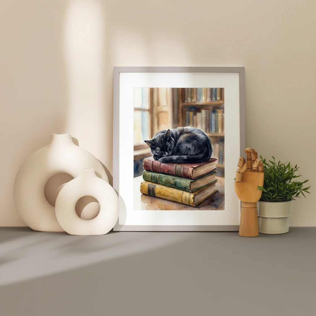 Black Cat on Old Books preview 4