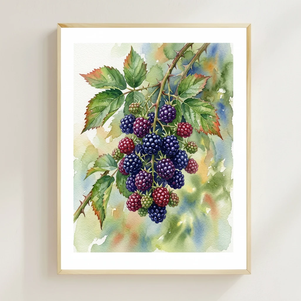 Ripe Blackberry Branch preview 2