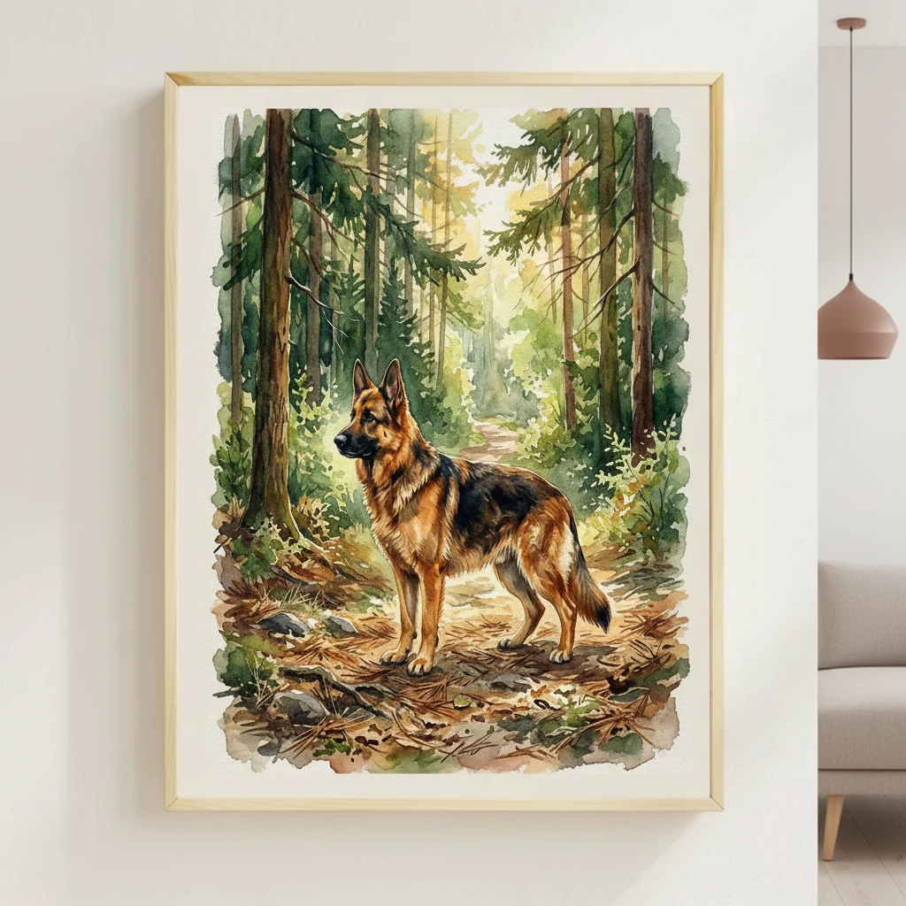 German Shepherd on Forest Trail preview 2