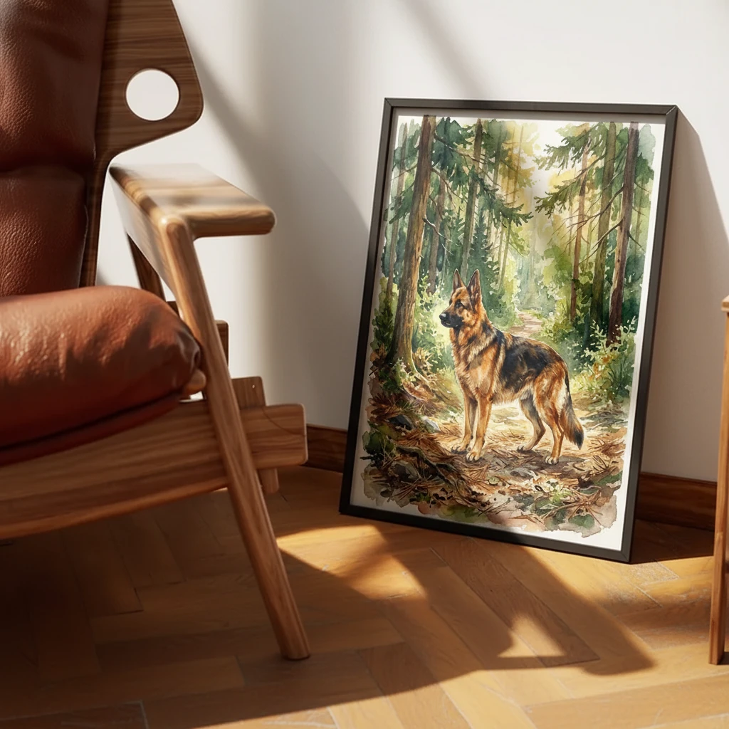 German Shepherd on Forest Trail preview 3