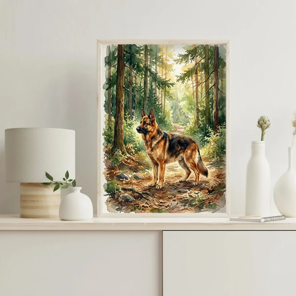 German Shepherd on Forest Trail preview 4
