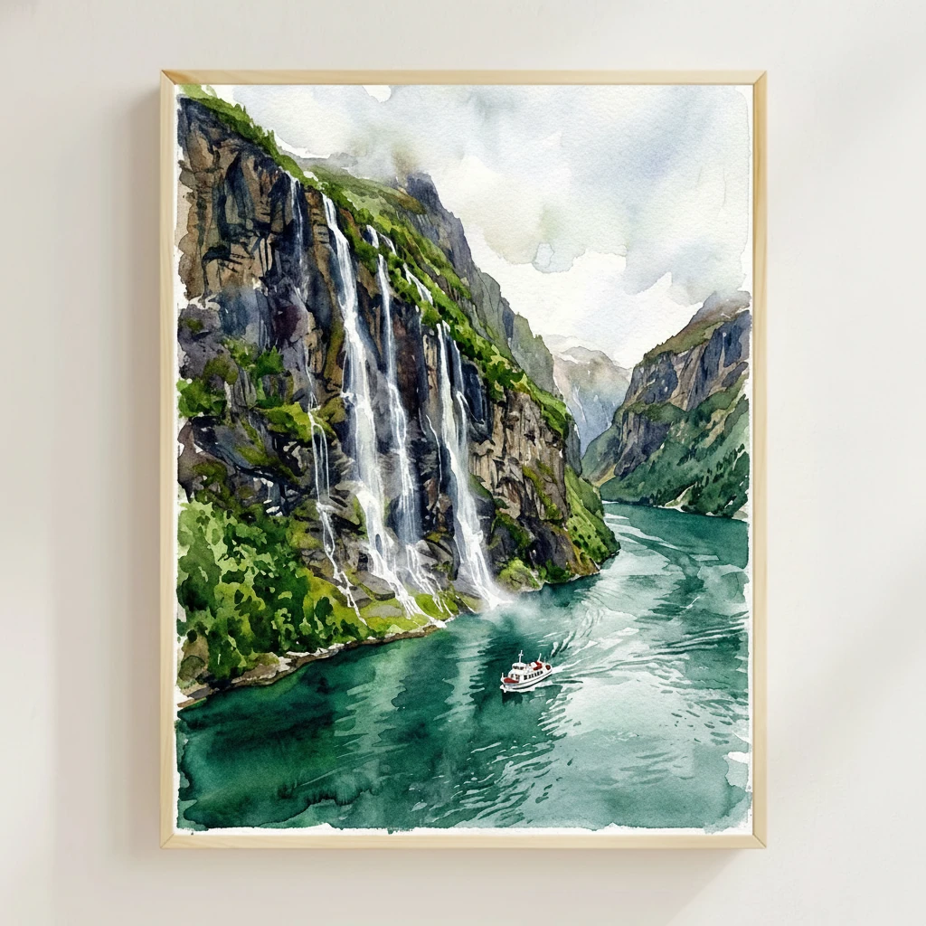 Geirangerfjord Seven Sisters preview 3