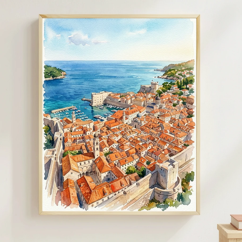 Dubrovnik Red Roofs and Sea preview 3