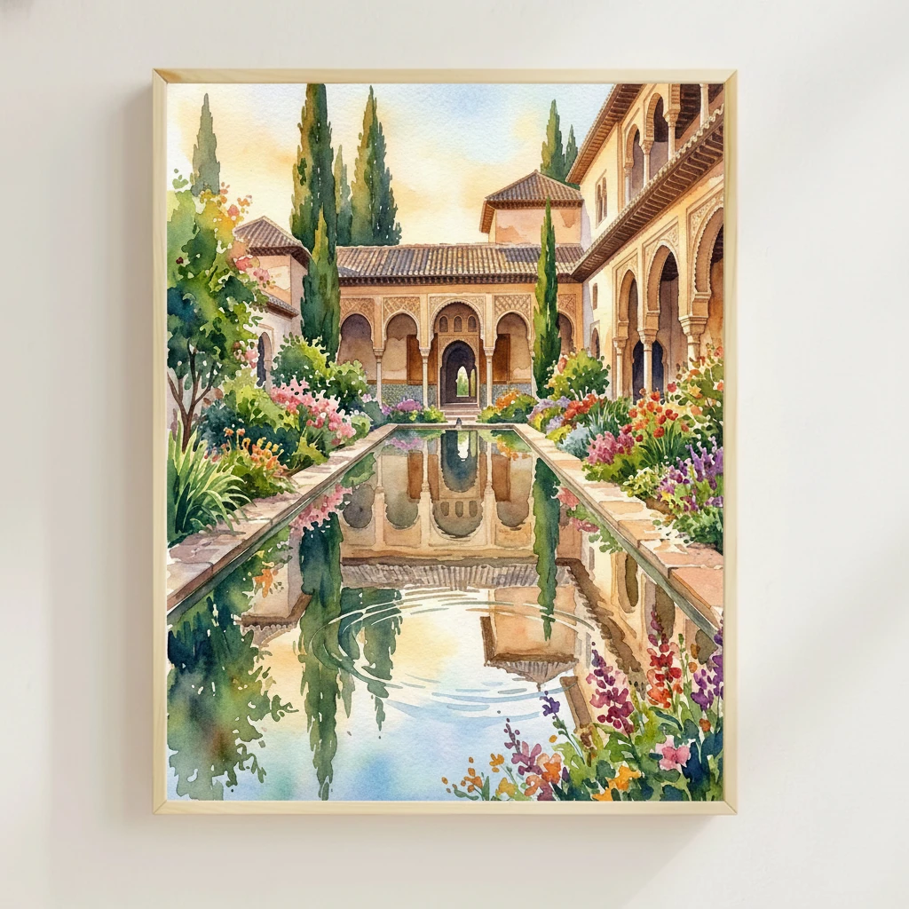Alhambra Gardens Reflection preview 2