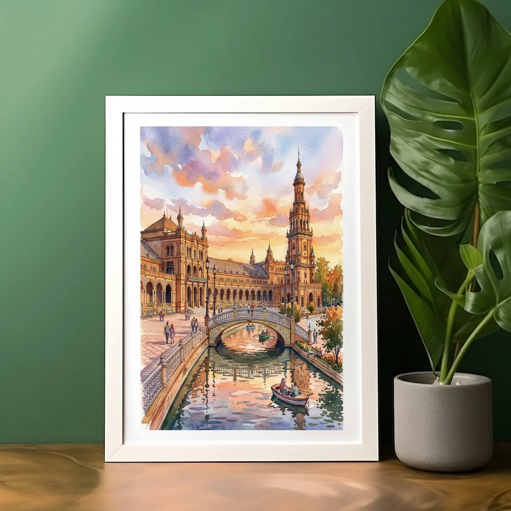 Seville Plaza Espana Sunset preview 3
