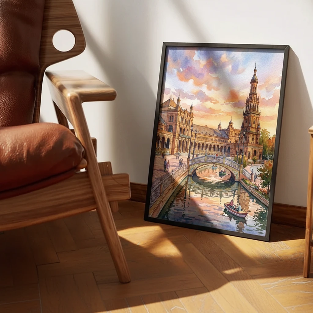 Seville Plaza Espana Sunset preview 4