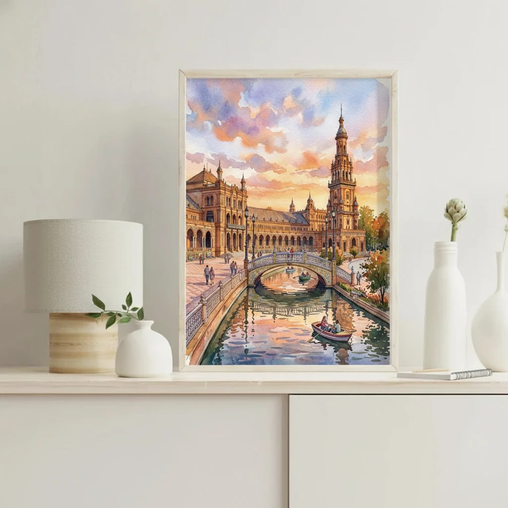 Seville Plaza Espana Sunset preview 5