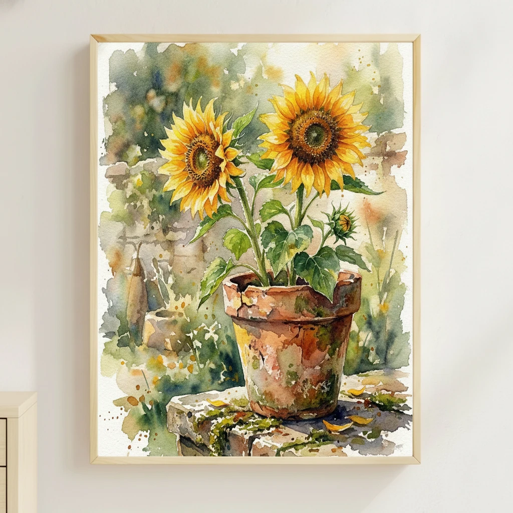 Rustic Sunflower Pot preview 2