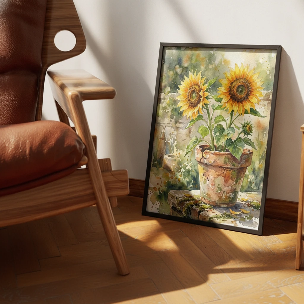 Rustic Sunflower Pot preview 3