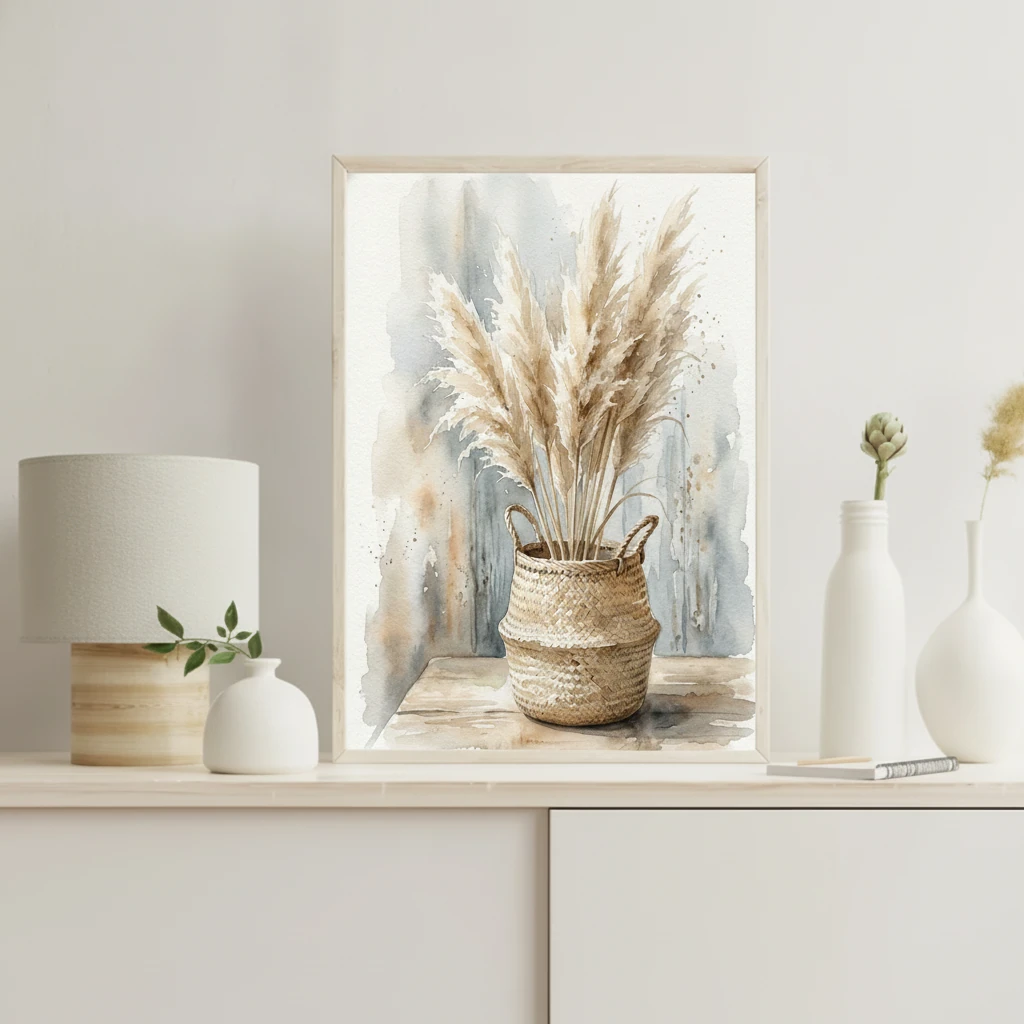 Pampas in Woven Basket preview 4