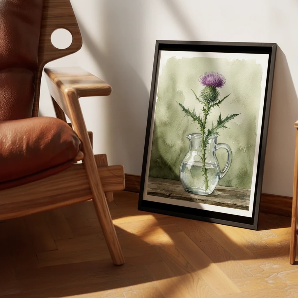 Thistle in Glass Jug preview 3