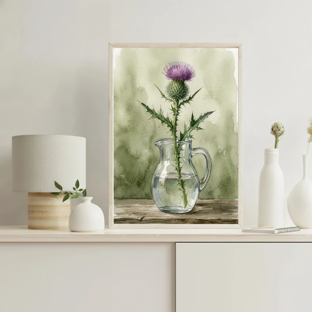 Thistle in Glass Jug preview 4