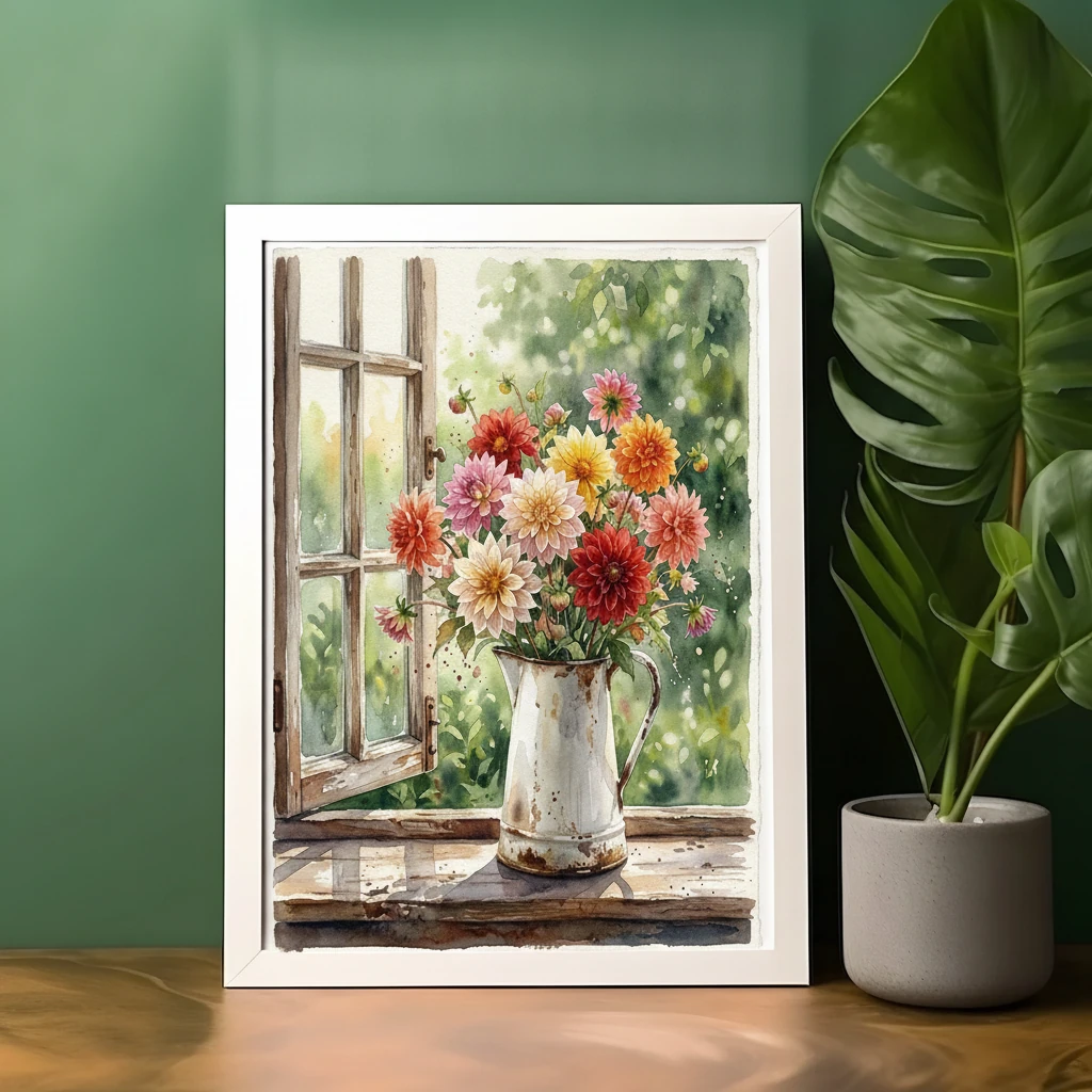 Dahlia in Enamel Pitcher preview 2