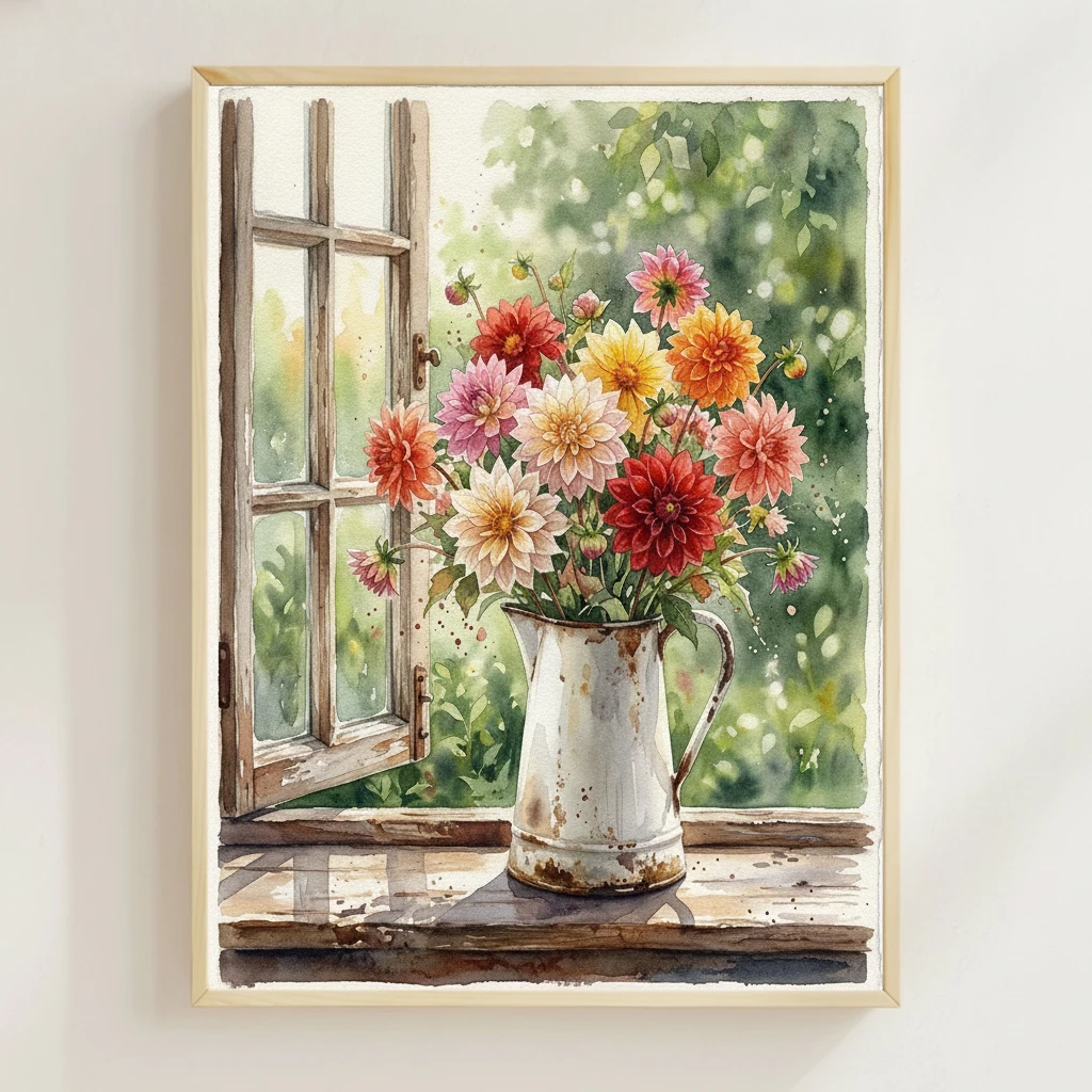 Dahlia in Enamel Pitcher preview 3