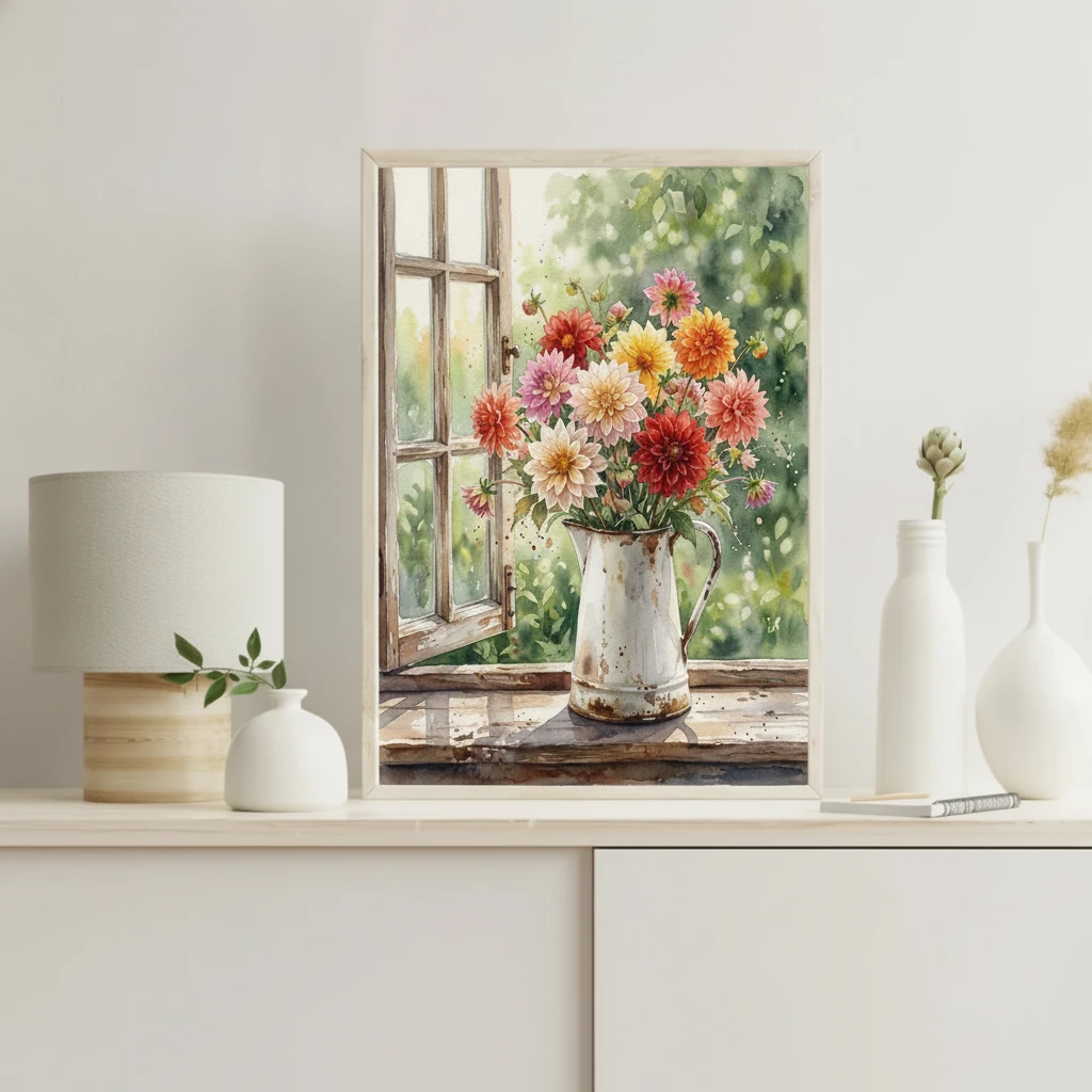 Dahlia in Enamel Pitcher preview 4