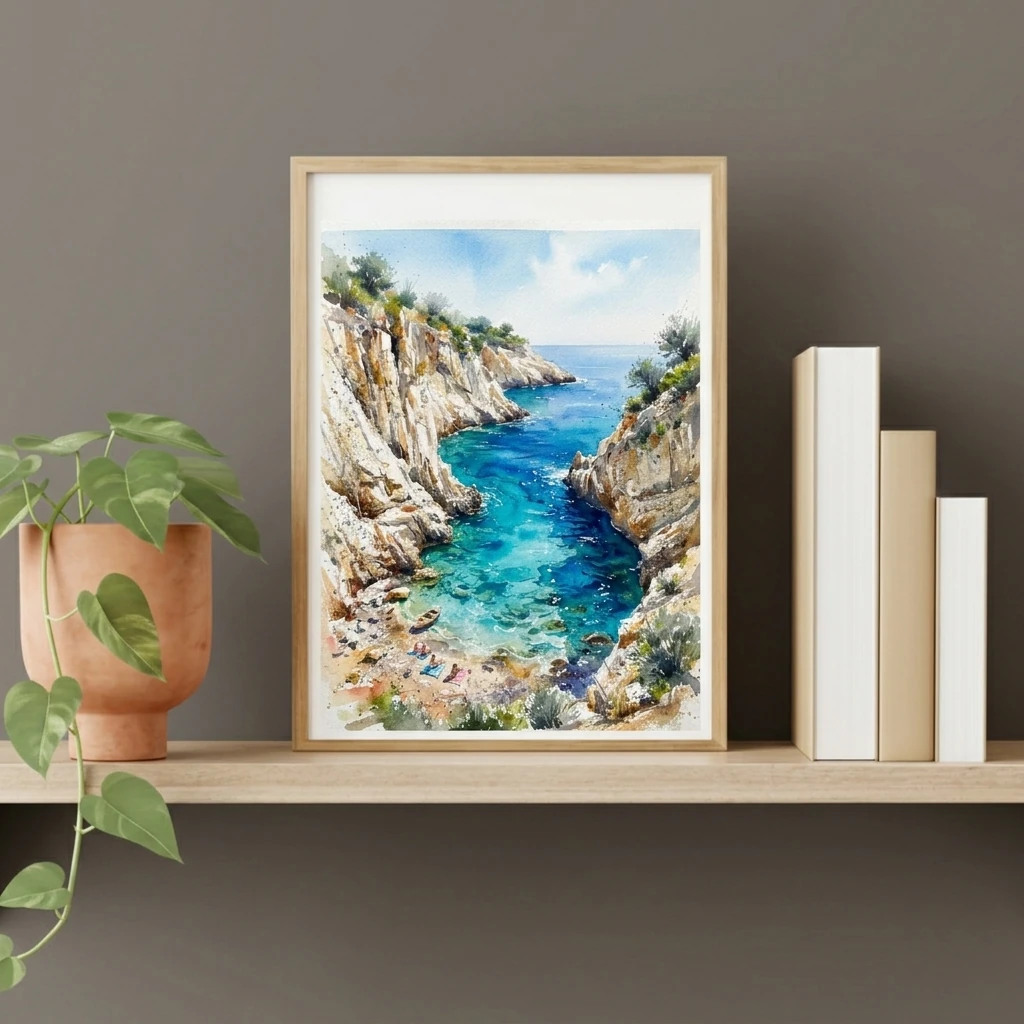 Aegean Island Cove Landscape preview 2