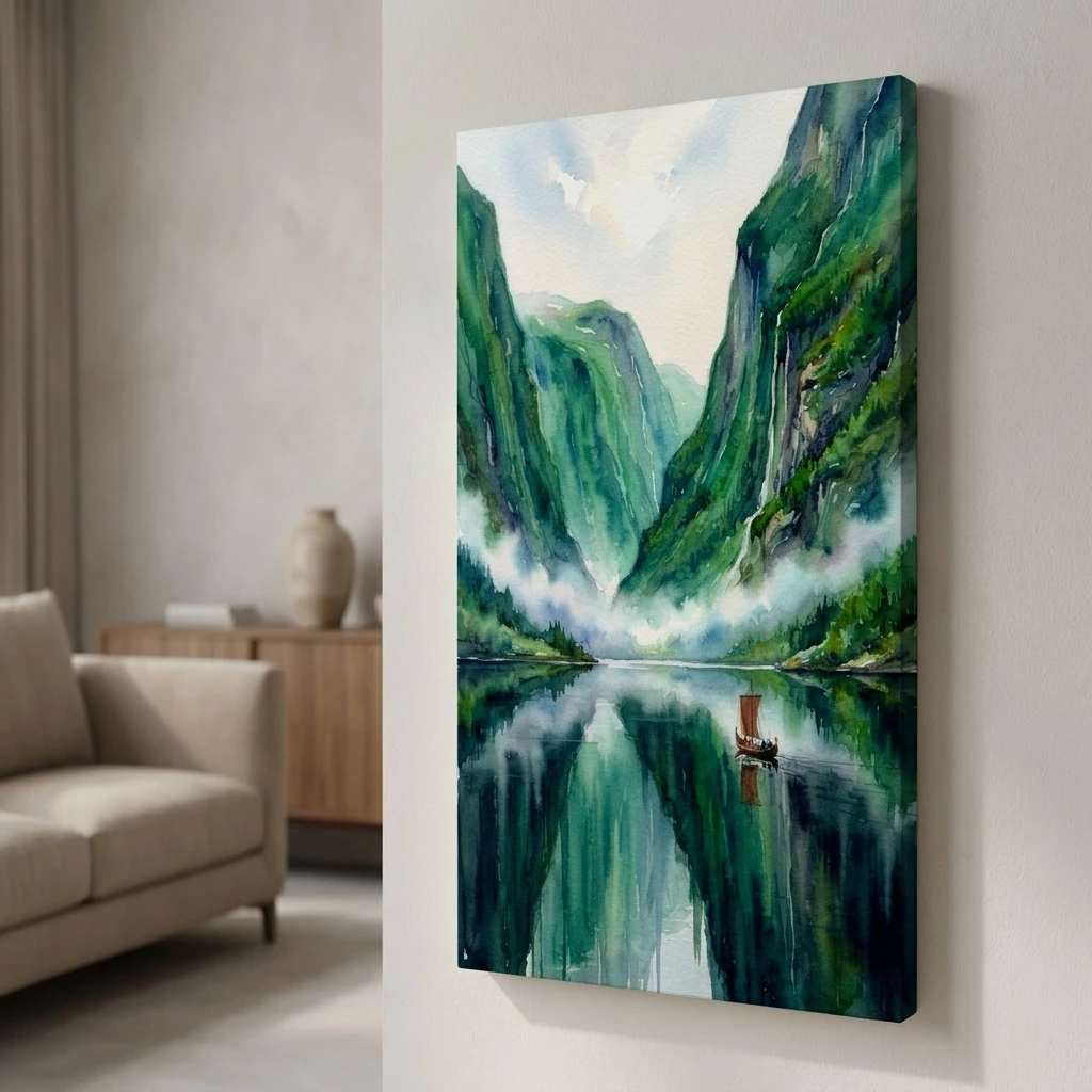 Norwegian Fjord Landscape preview 3